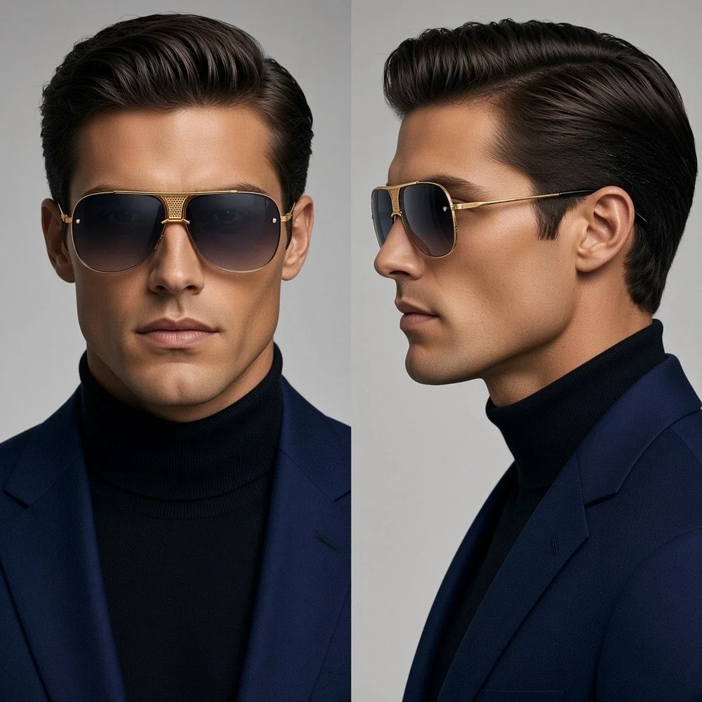 Luxury Hip Hop Retro Designer Style Sunglasses For Men Steampunk Summer Travel